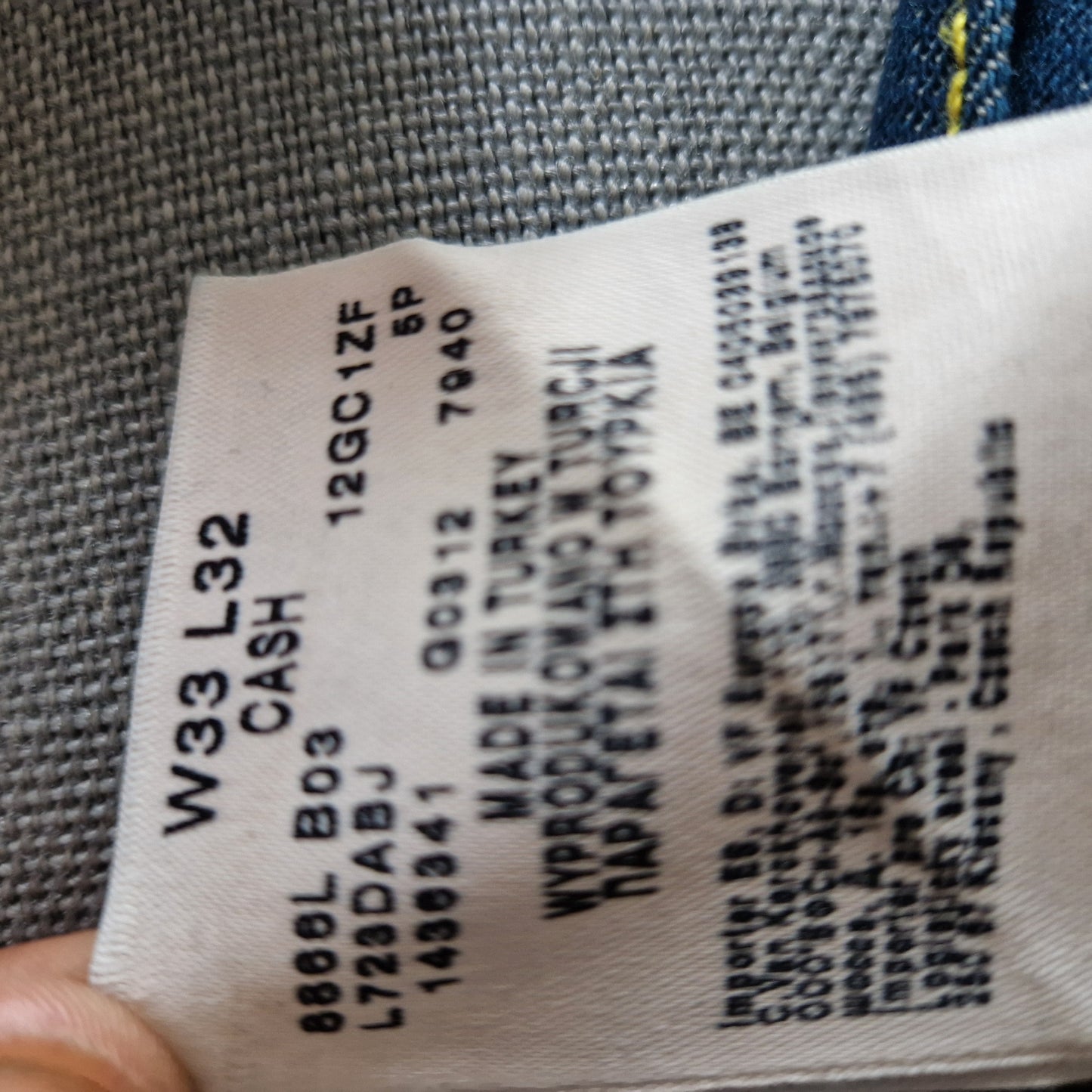 Preloved Lee Cash Jeans Waist Size 33 Leg Length 32