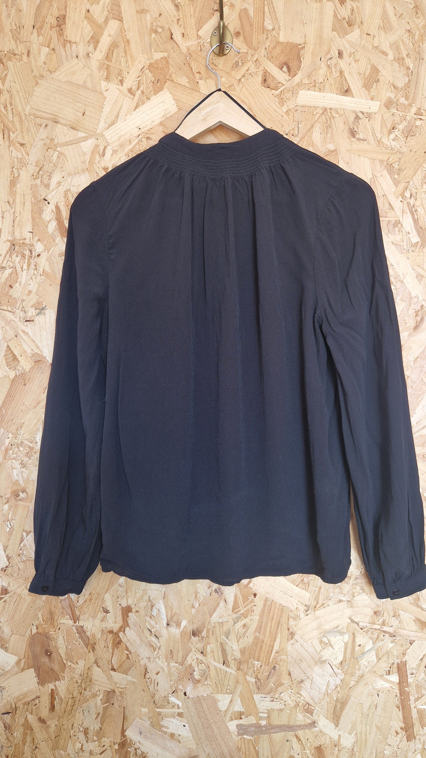 Preloved Monsoon Long Sleeve Open Neck Top Size 12