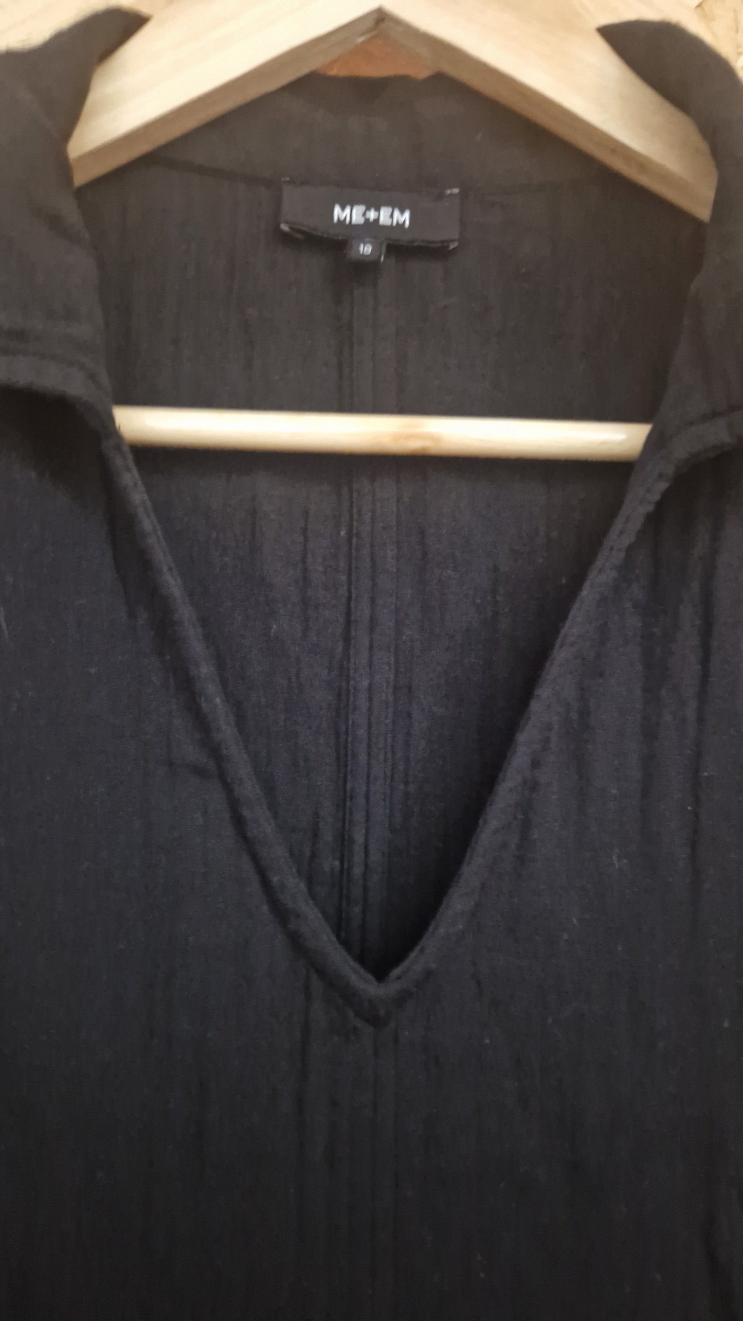 Preloved ME+EM Short Sleeve Open Collar Panelled Dress Size 10