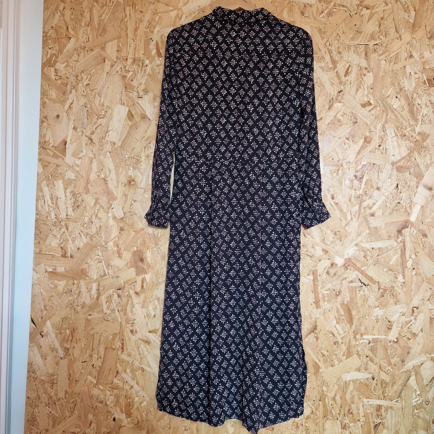 Preloved Toast Long Sleeve Dot Printed Shirtdress Size 8