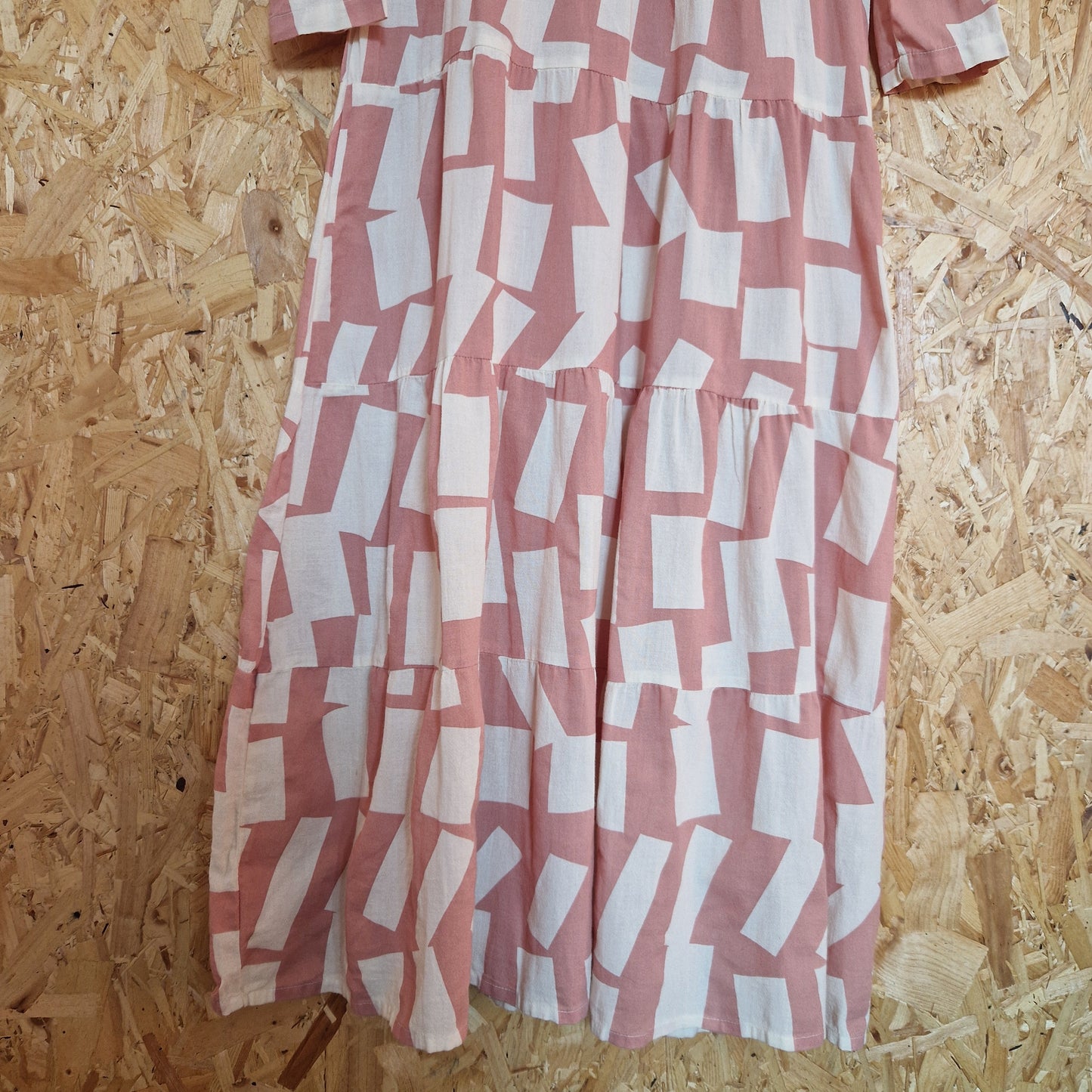 Brand New Bobo Choses Long Sleeve Geo Print Dress with Panelled Skirt Size XSmall