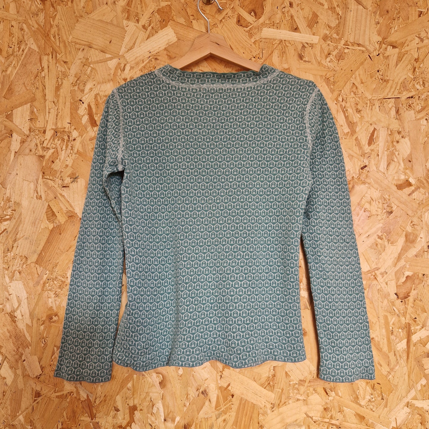 Preloved Orla Kiely 'House' Motif Cardigan Size 3 UK Size 10