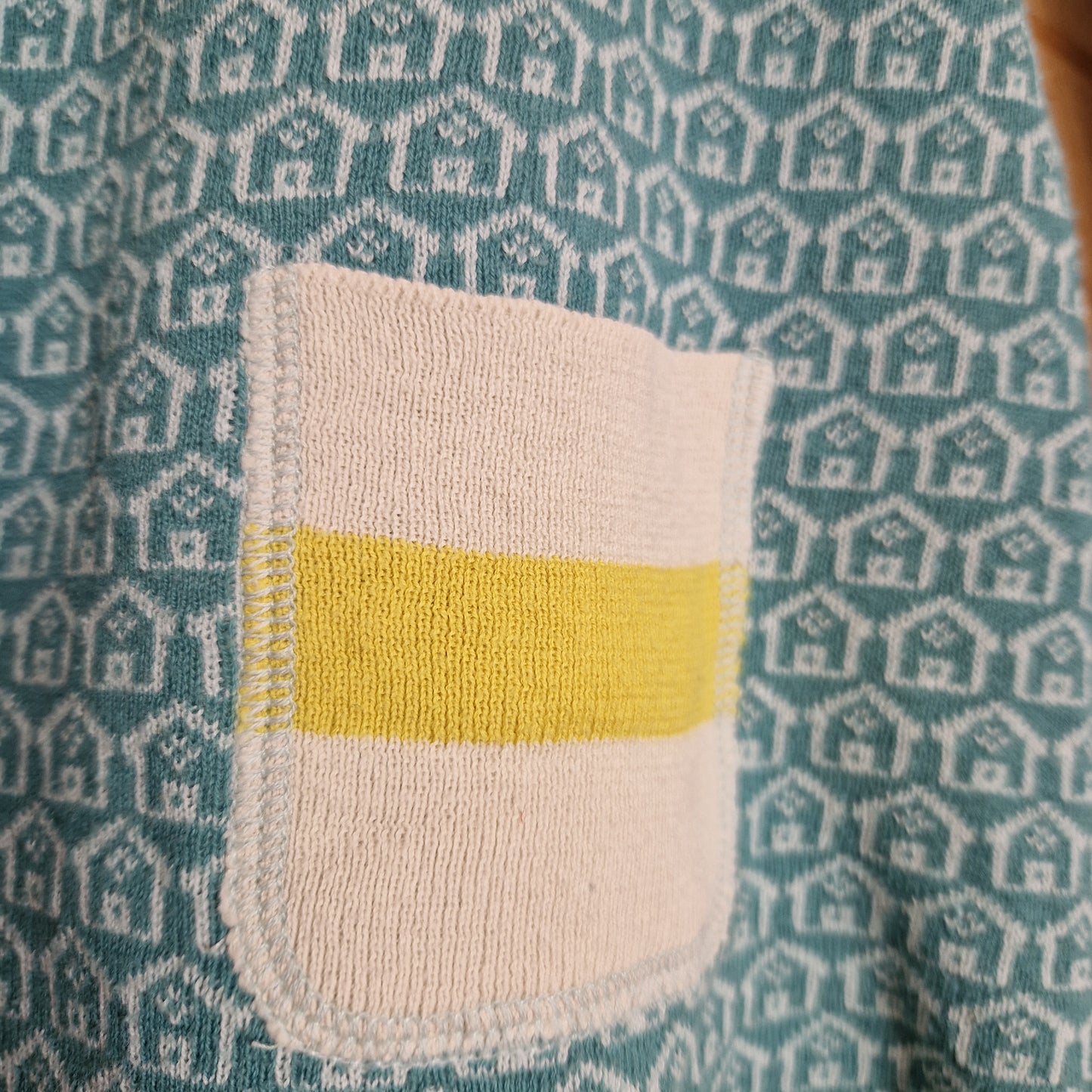 Preloved Orla Kiely 'House' Motif Cardigan Size 3 UK Size 10