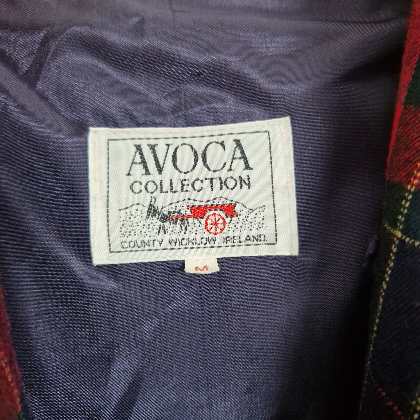 Preloved Avoca 'Red Hiding Style' Hooded Wool Coat Size Medium