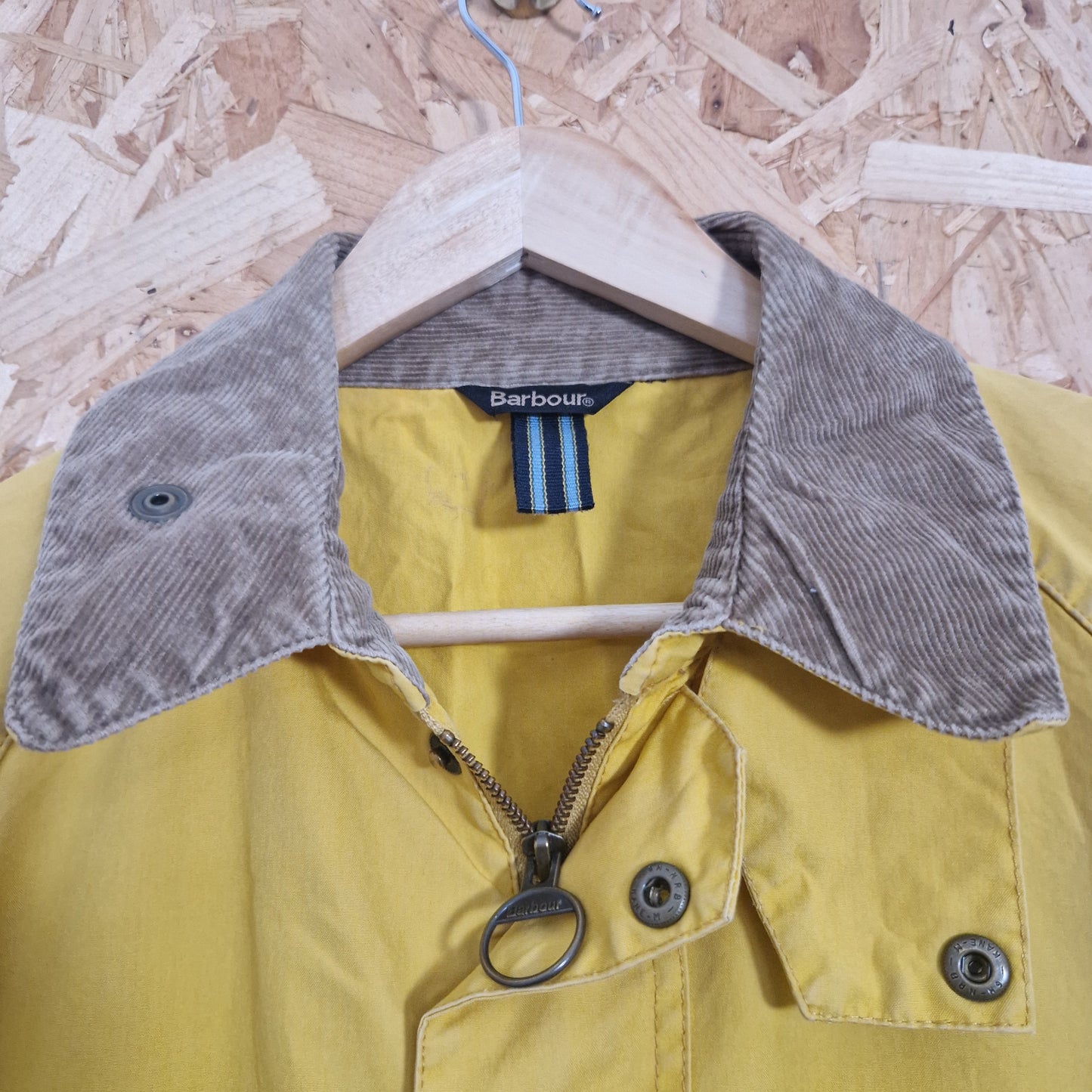 Preloved Barbour Cord Collar Unlined Jacket Size Medium