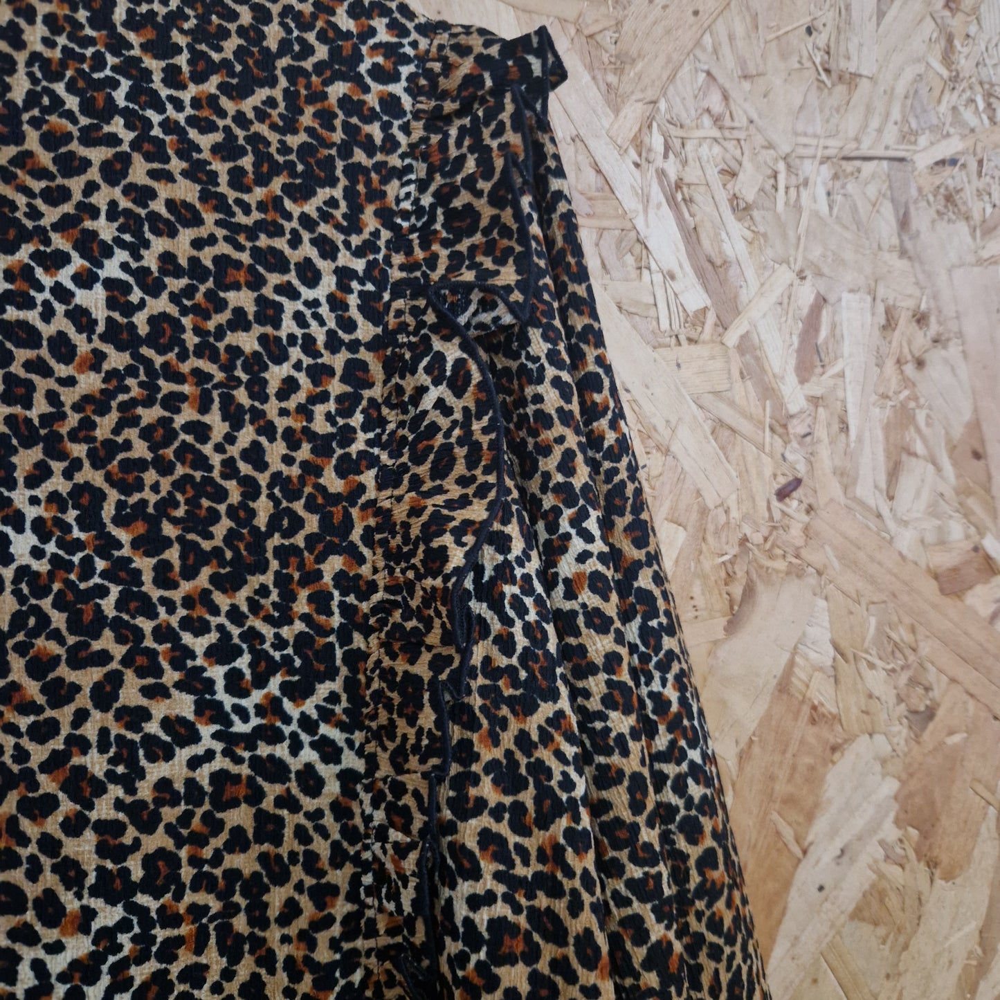 Brand New Next Long Sleeve Leopard Print Top with Frills Size 16