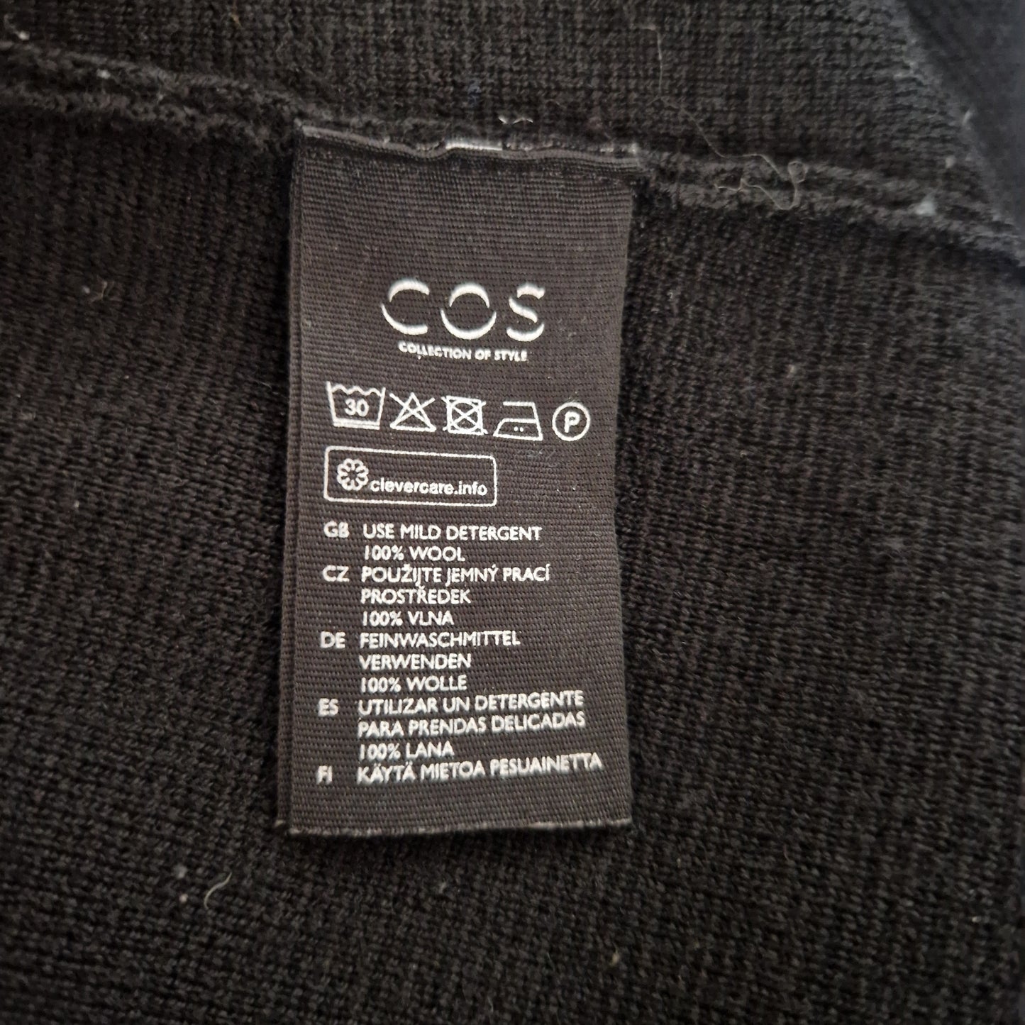 Preloved COS 100% Wool Milano Stitch Dress Size XSmall