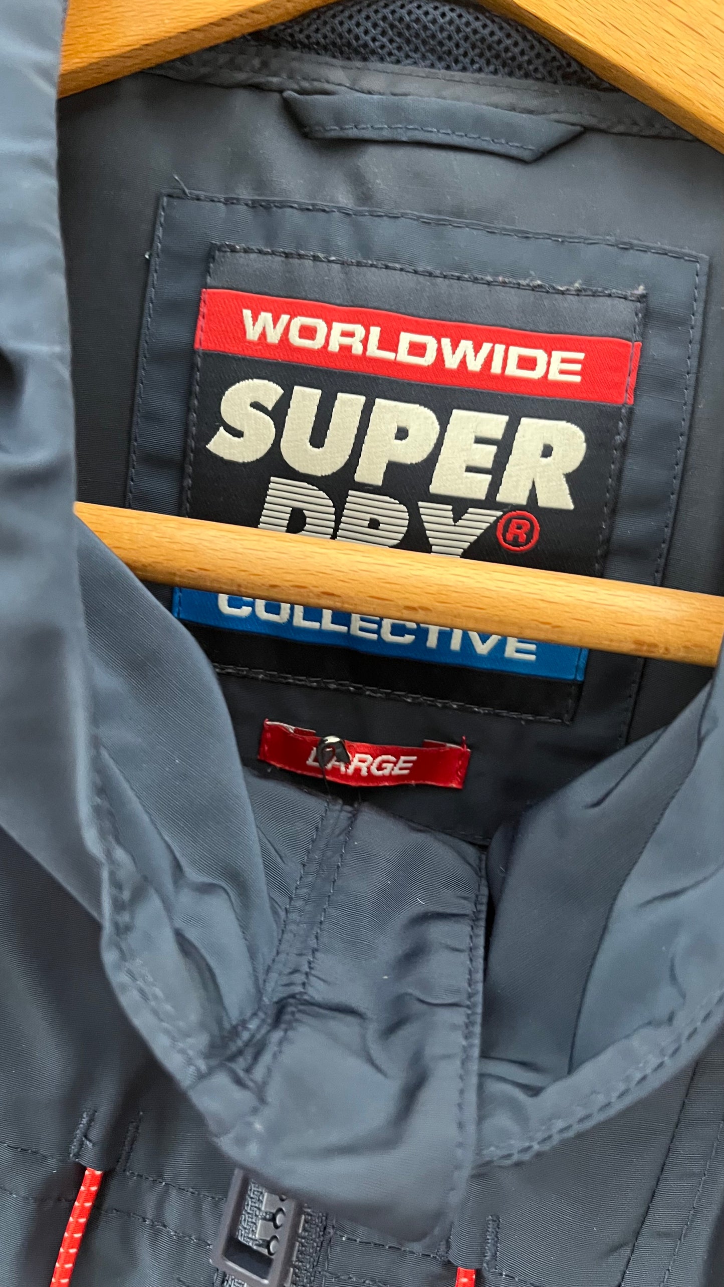 Preloved Superdry Navy Jacket Size Large