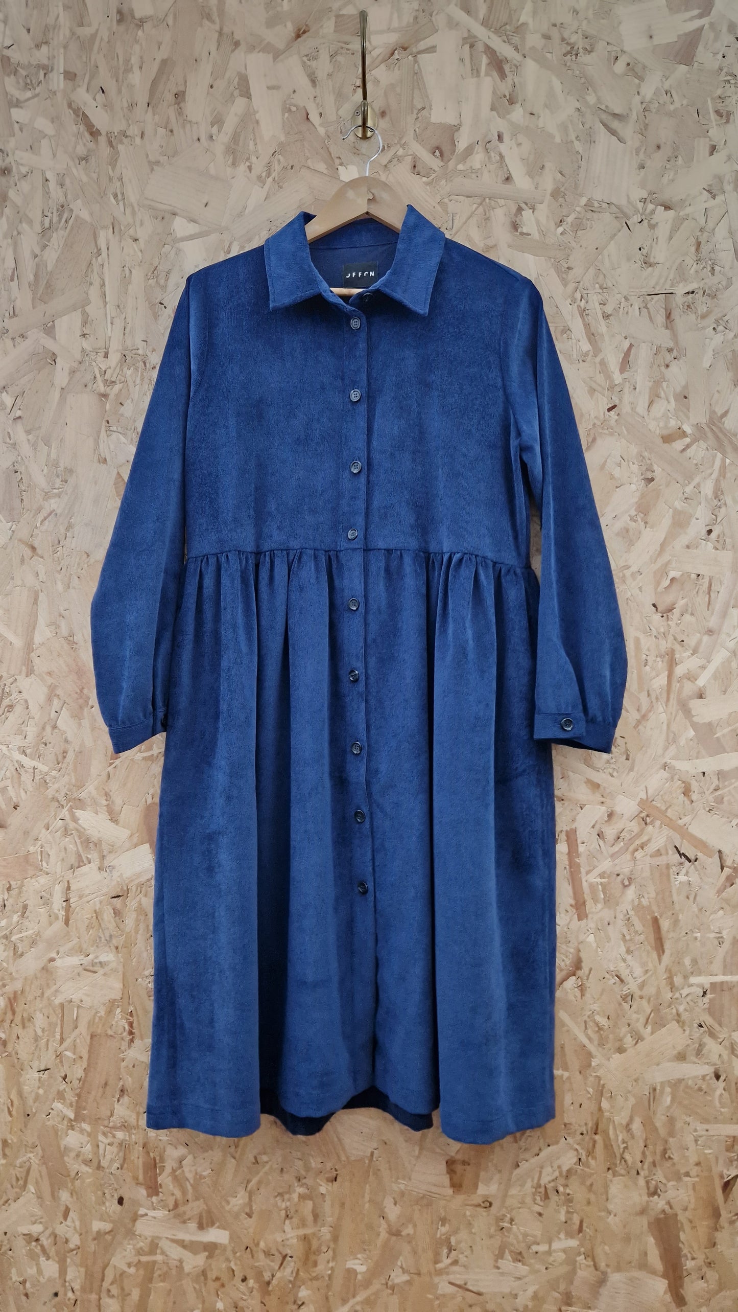 Preloved Offon Teal Needlecord Shirtdress Size XL