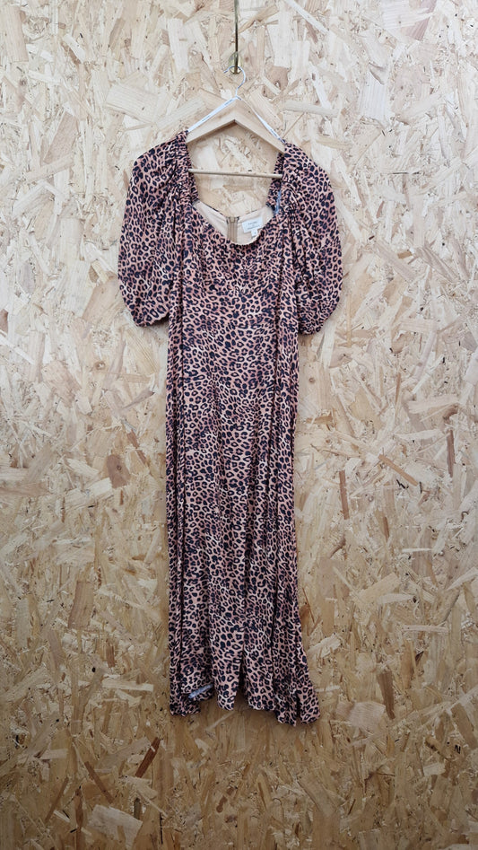 Brand New Kachel x Anthroplogie Leopard Print Short Sleeve Dress Size 18