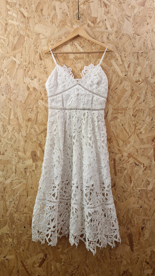 Preloved Free People Strappy Crochet Lace Dress Size 12