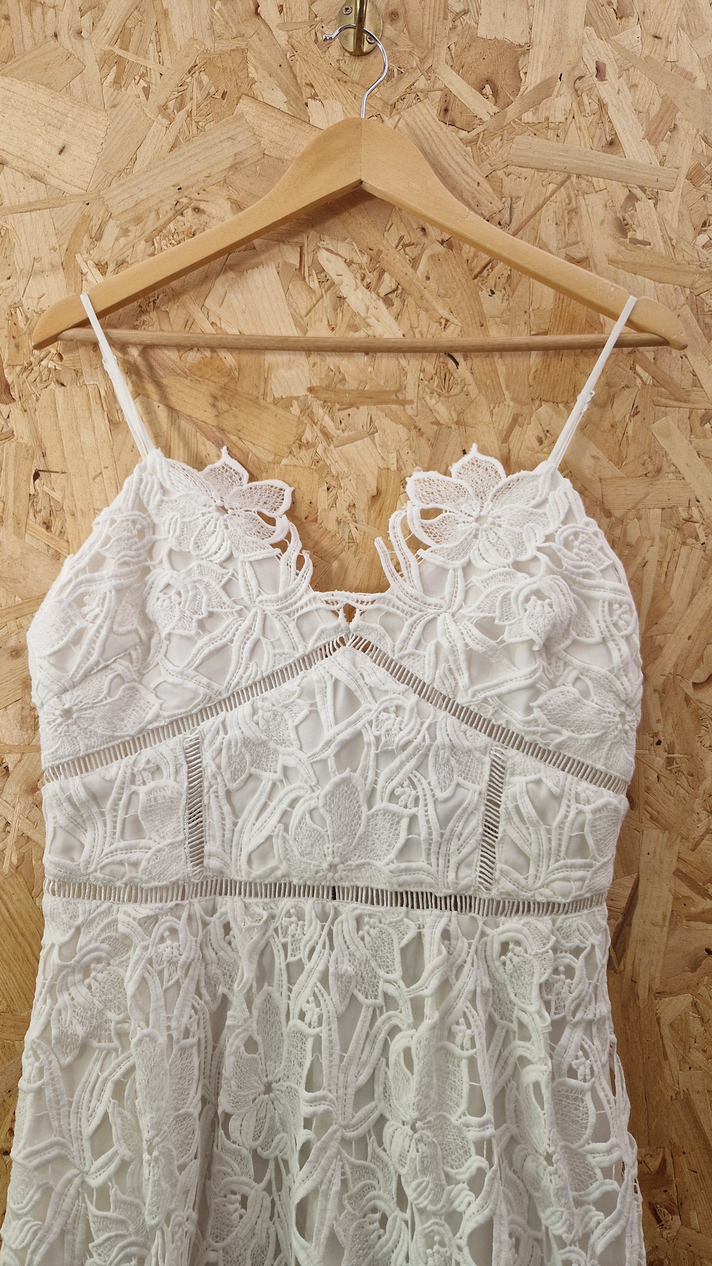 Preloved Free People Strappy Crochet Lace Dress Size 12