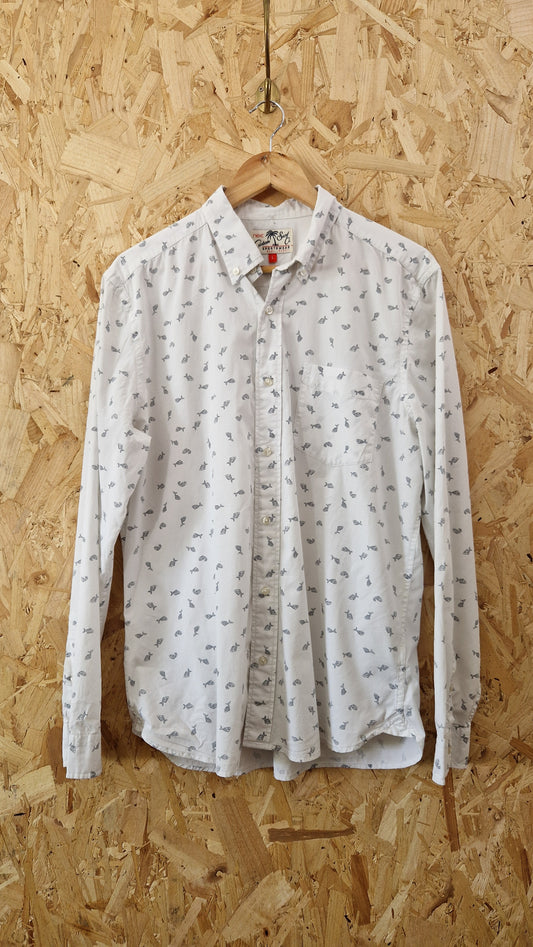 Preloved Next Long Sleeve Novelty Print Shirt Size Large