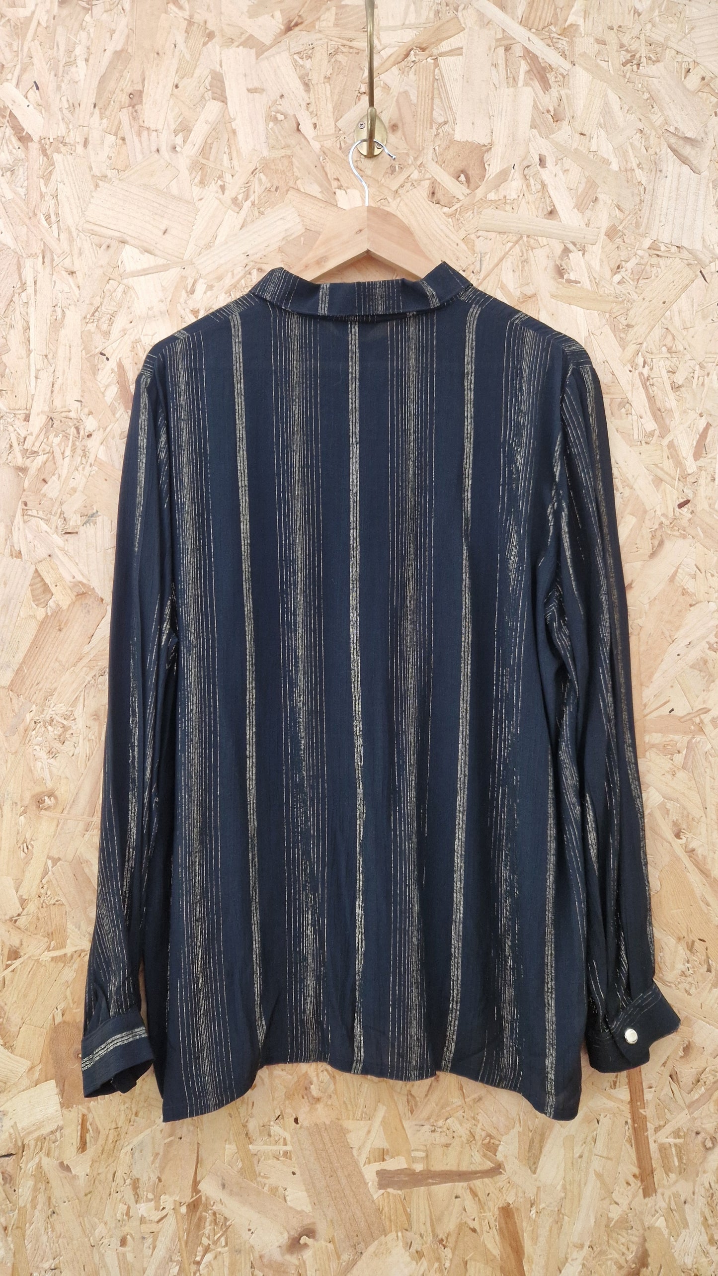 Preloved Vintage Lurex Stripe Blouse Size L