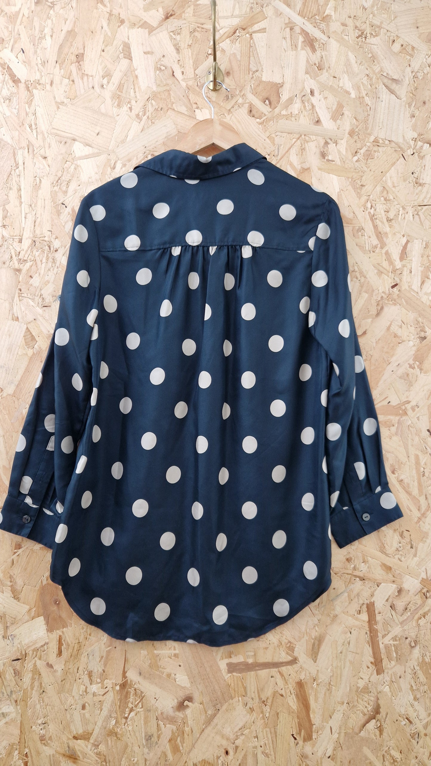 Preloved Fenn Wright Manson Silk Half Button Blouse Size 10
