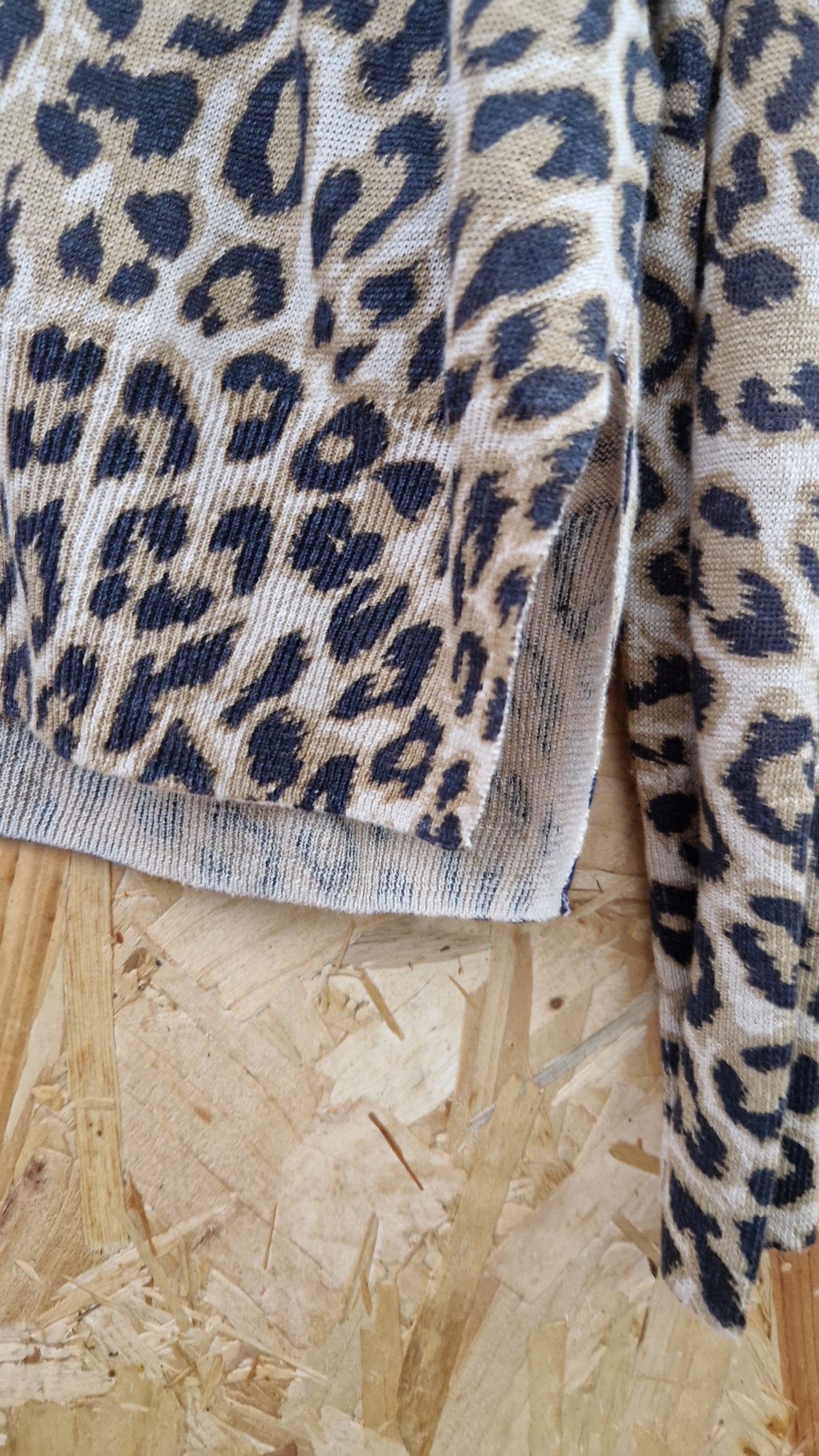 Preloved Whistles Longsleeve Leopard Print Jumper Size Large
