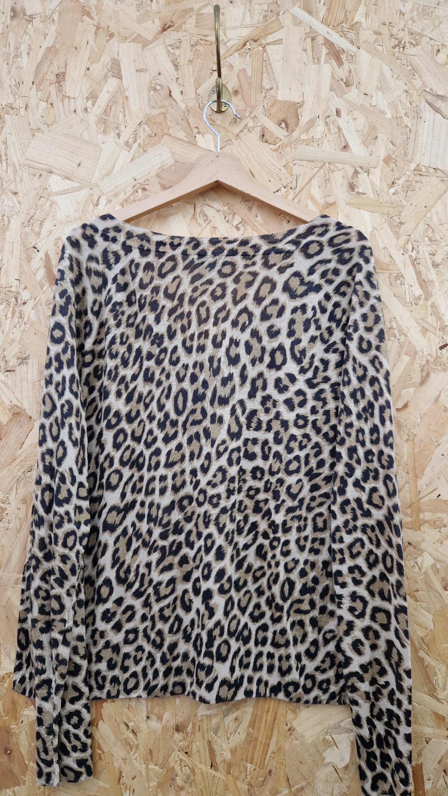 Preloved Whistles Longsleeve Leopard Print Jumper Size Large