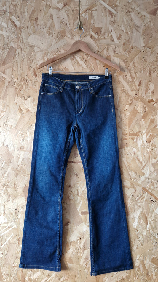 Preloved Reiko 'Phoebe' Indigo Flared Jeans Waist Size 29