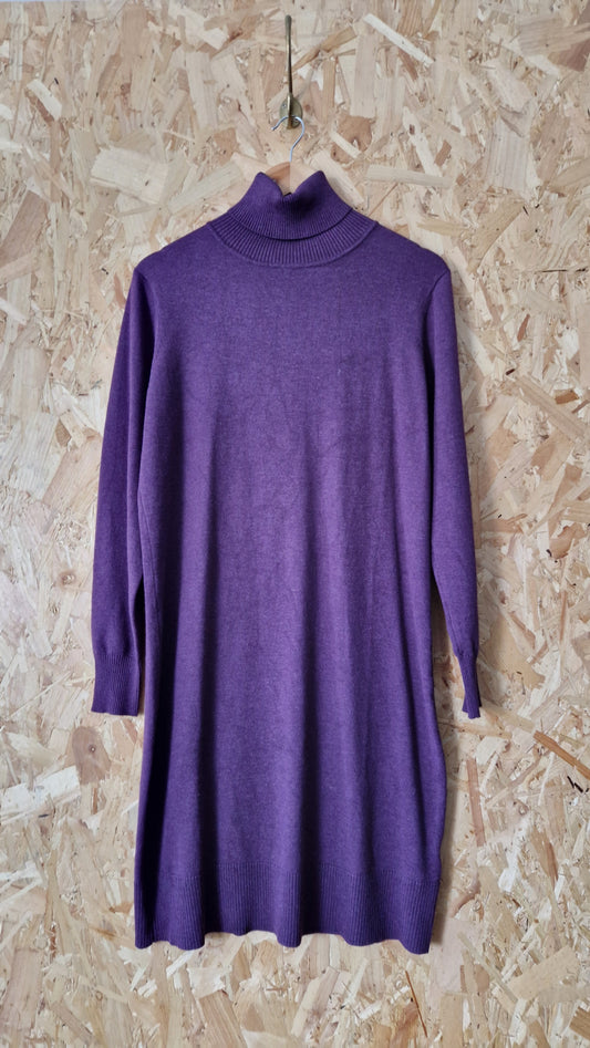 Preloved Saint Tropez Knitted Roll Neck Long Sleeve Dress Size Large