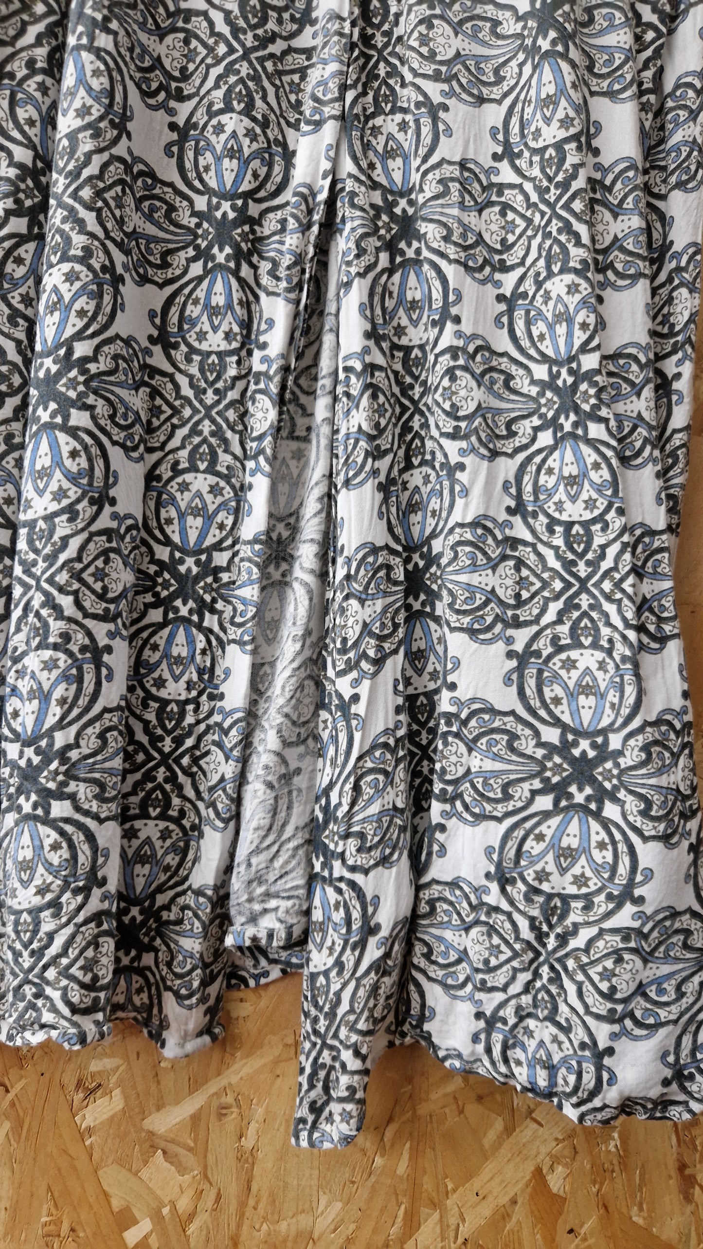 Preloved Achilleas Three Quarter Sleeve Printed Shirtdress Size Large