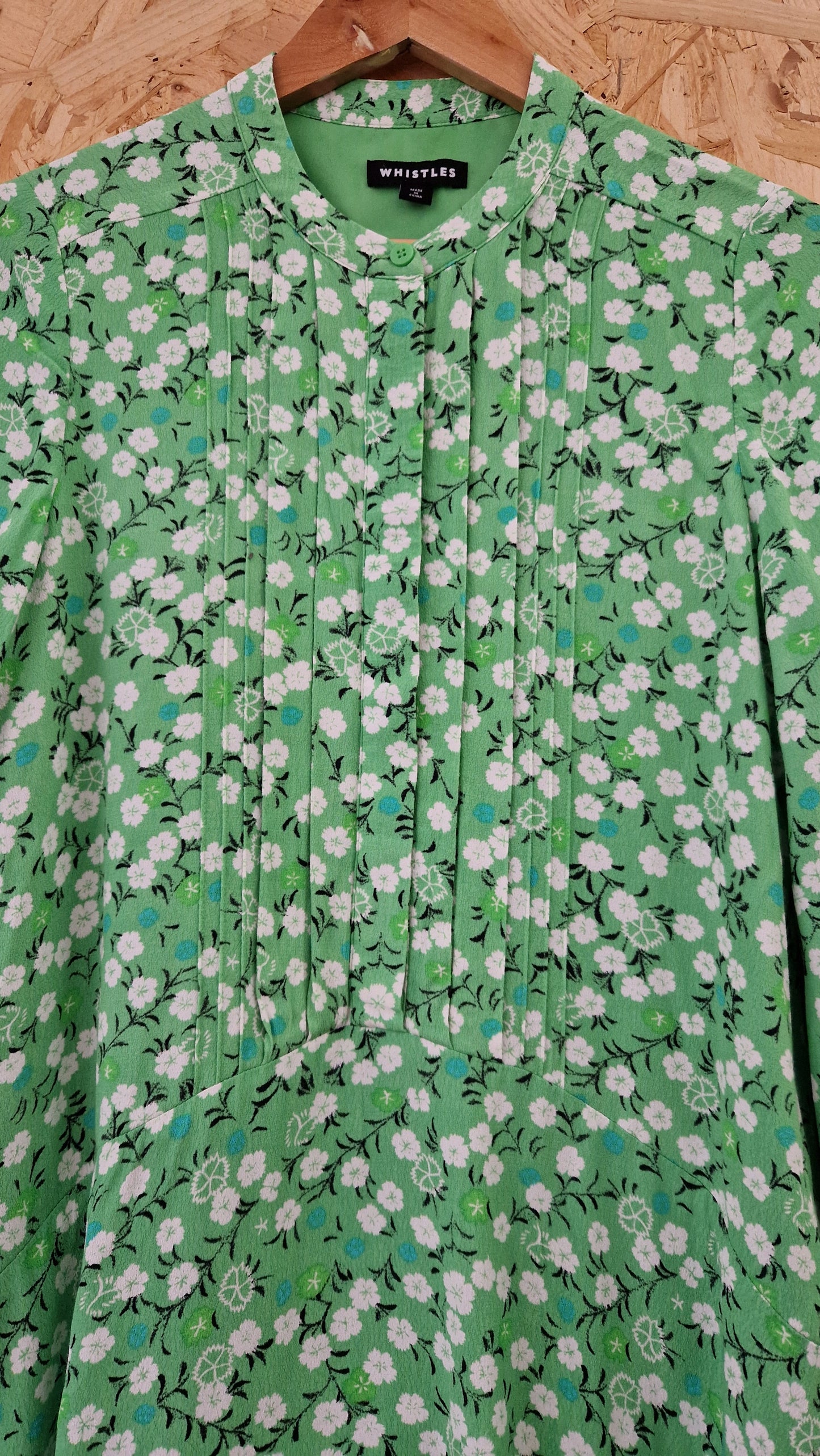 Preloved Whistles Printed Dropped Waist Floral Dress Size 10
