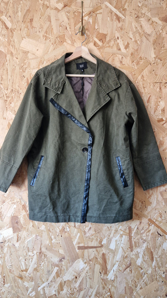 Preloved Goldie Casual Jacket with PU Trim Size SM
