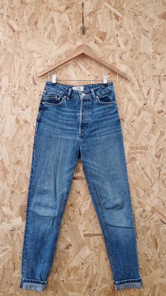 Preloved Free People Stonewash Skinny Jeans Waist Size 26