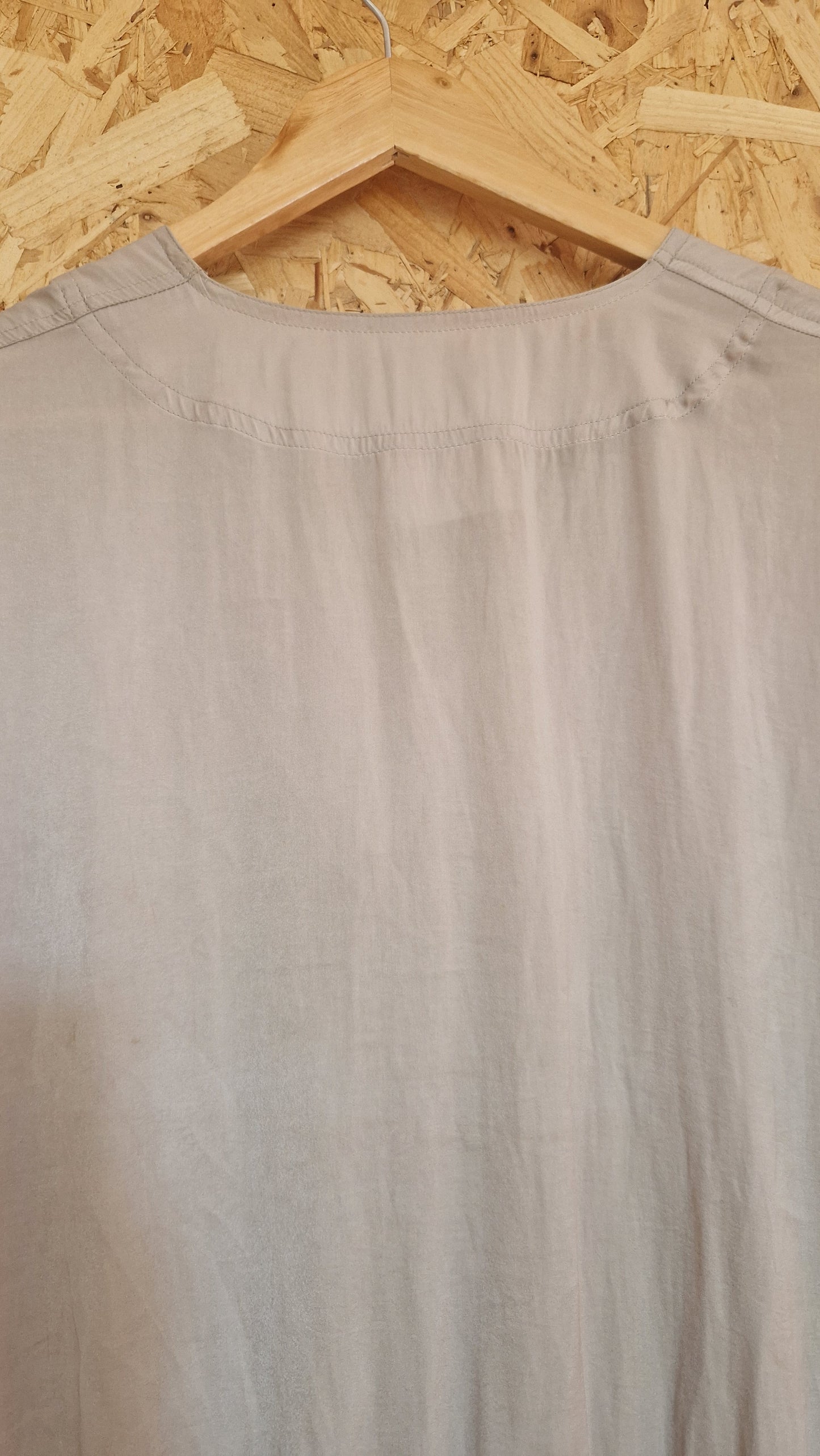 Preloved Lanvin Short Sleeve Dress with Elasticated Dropped Waist & Tie EU Size 38 UK Size 12