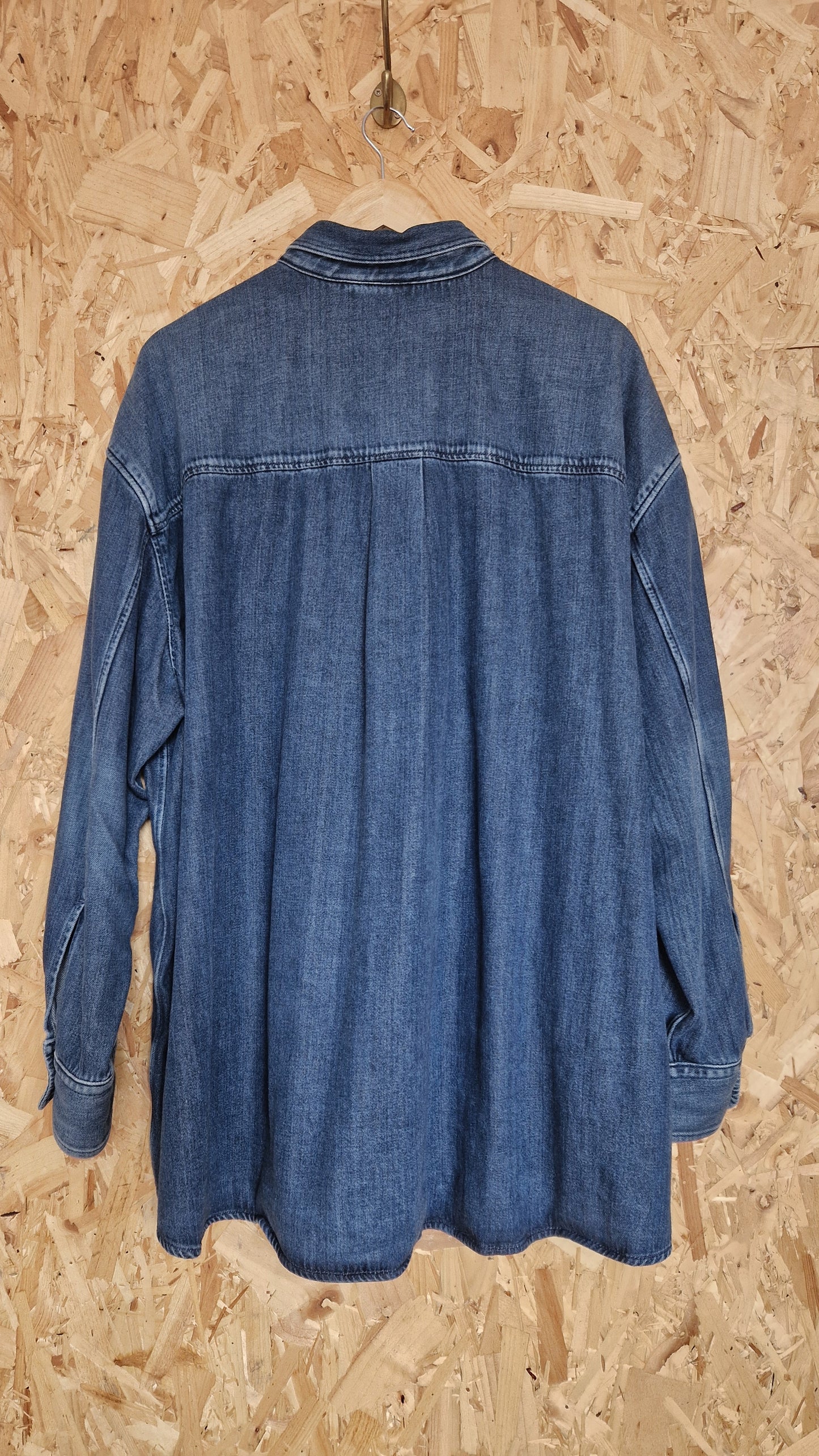 Preloved Arket Long Sleeve Button Down Collar Denim Shirt Size Eu 44 UK 16