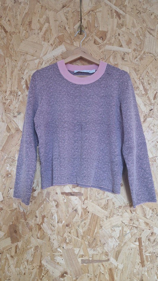 Preloved & Other Stories Cropped Speckled Coloured Sweatshirt Size Medium