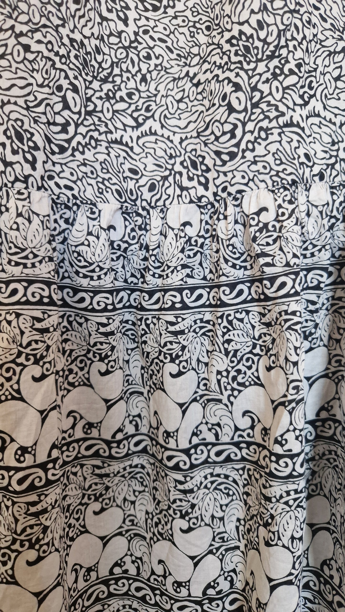 Preloved Uniqlo x Anna Sui Printed Skirt with Elasticated Waist & Hem Frill Size Large
