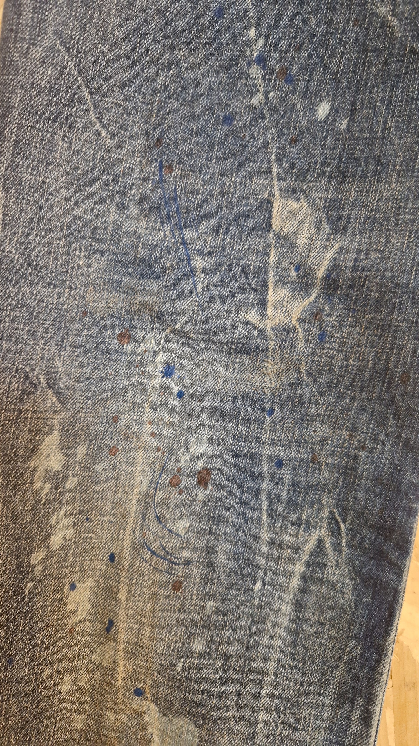 Diesel Larkee Jeans Sample - Unique Distressing & Details Waist Size 32 Leg Length 32