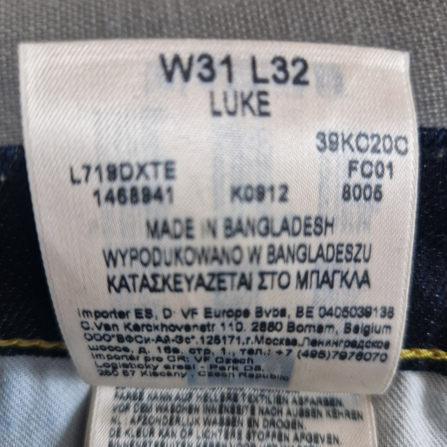 Preloved Lee Luke Jeans Waist Size 31 Leg Length 32