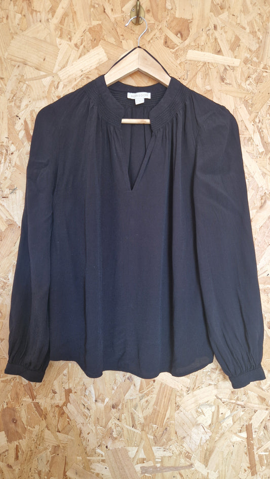 Preloved Monsoon Long Sleeve Open Neck Top Size 12