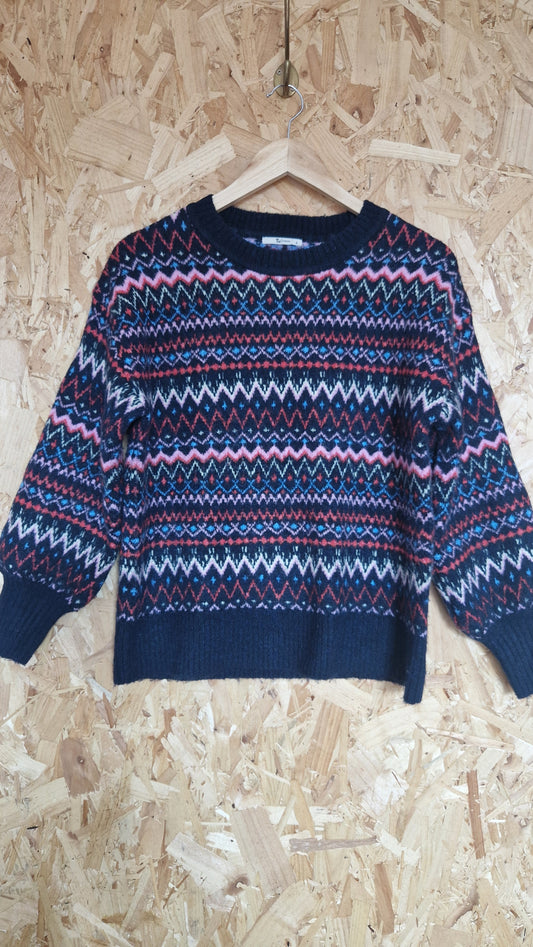 Preloved Tu Fairisle Pattern Jumper Size 8