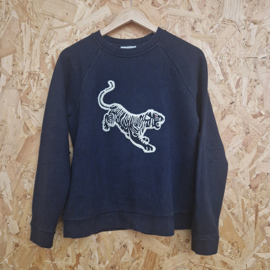 Preloved Whistles Tiger Embroidered Sweatshirt Size Medium