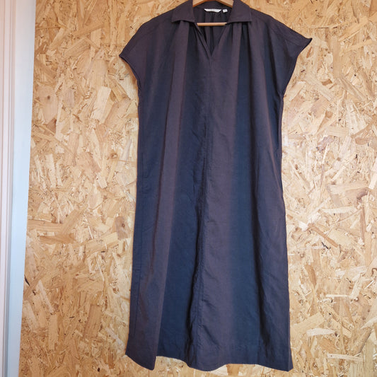 Preloved Uniqlo Cap Sleeve Open Collar Oversized Dress Size Small