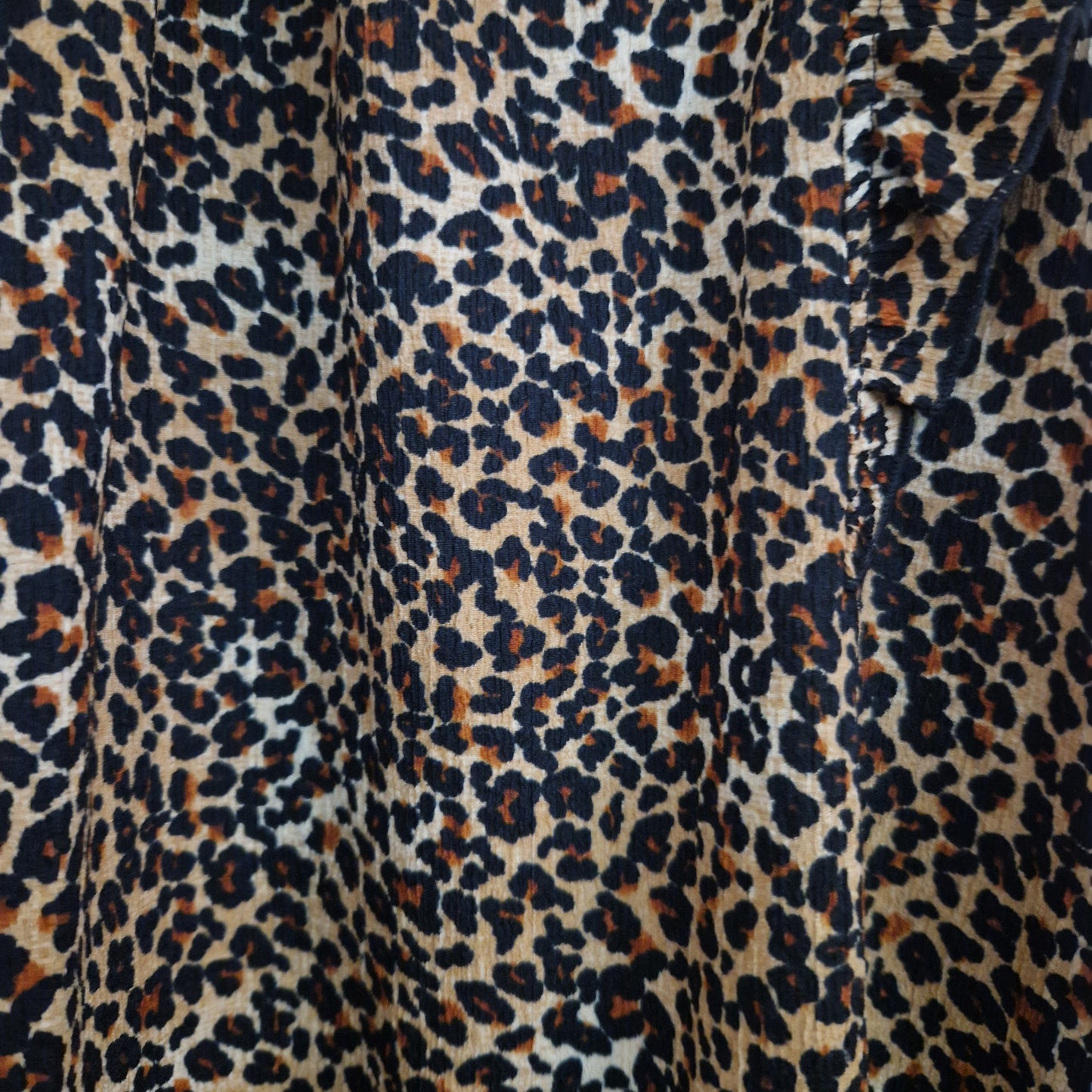 Brand New Next Long Sleeve Leopard Print Top with Frills Size 16