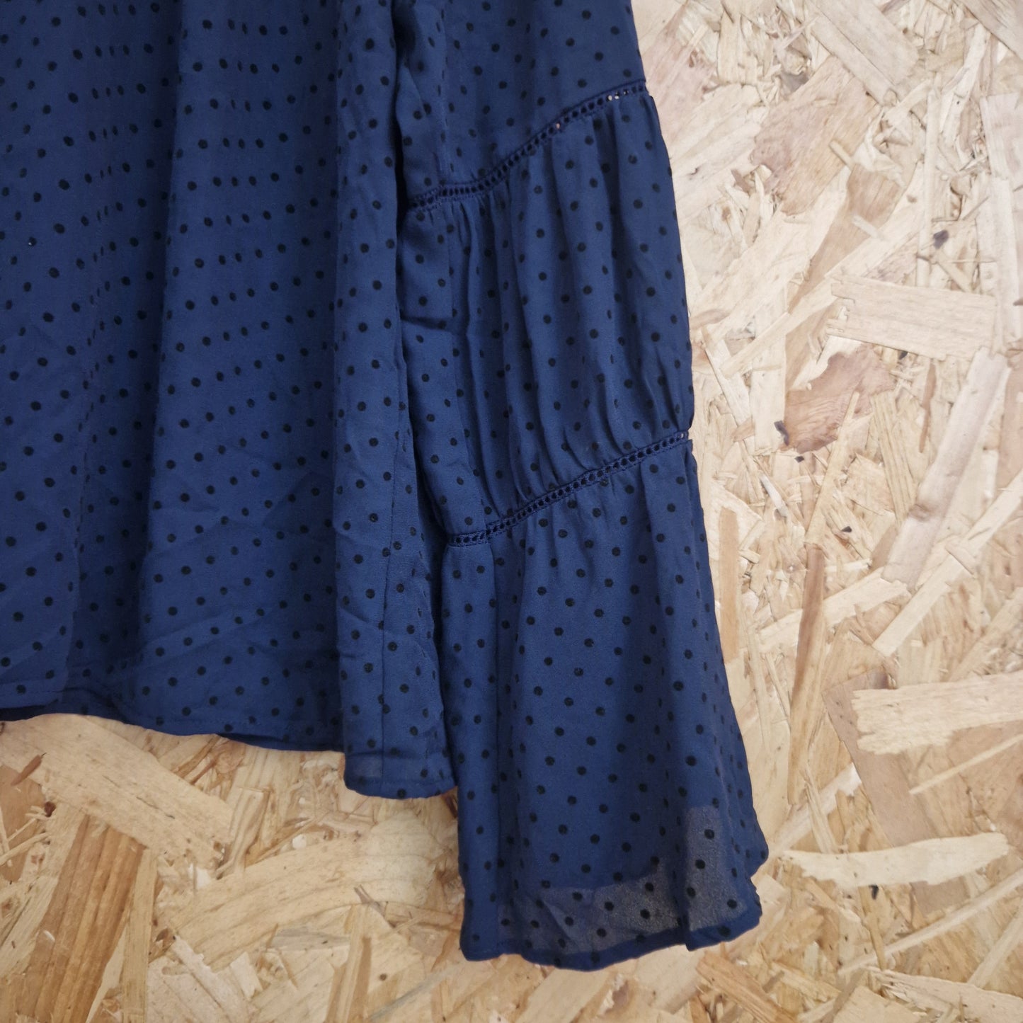 Preloved Warehouse Long Sleeve Polka Dot Top Size 14