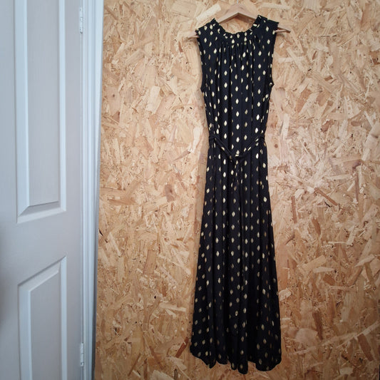 Brand New Biba Sleeveless Lurex & Chiffon Dress Size 16