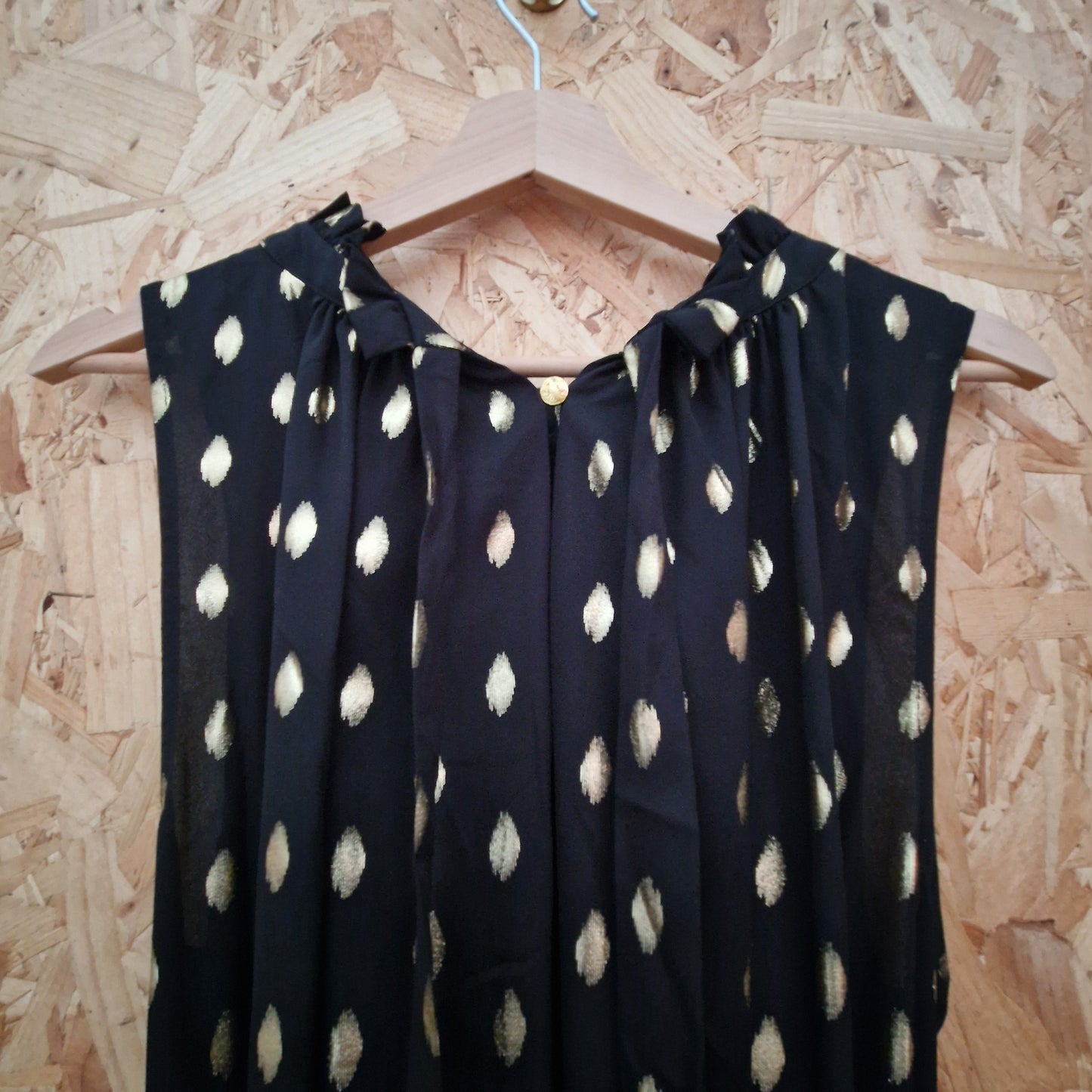 Brand New Biba Sleeveless Lurex & Chiffon Dress Size 16