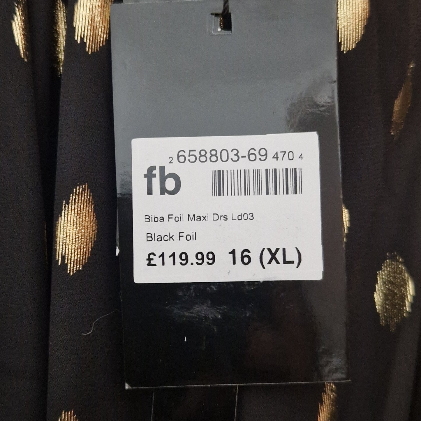 Brand New Biba Sleeveless Lurex & Chiffon Dress Size 16