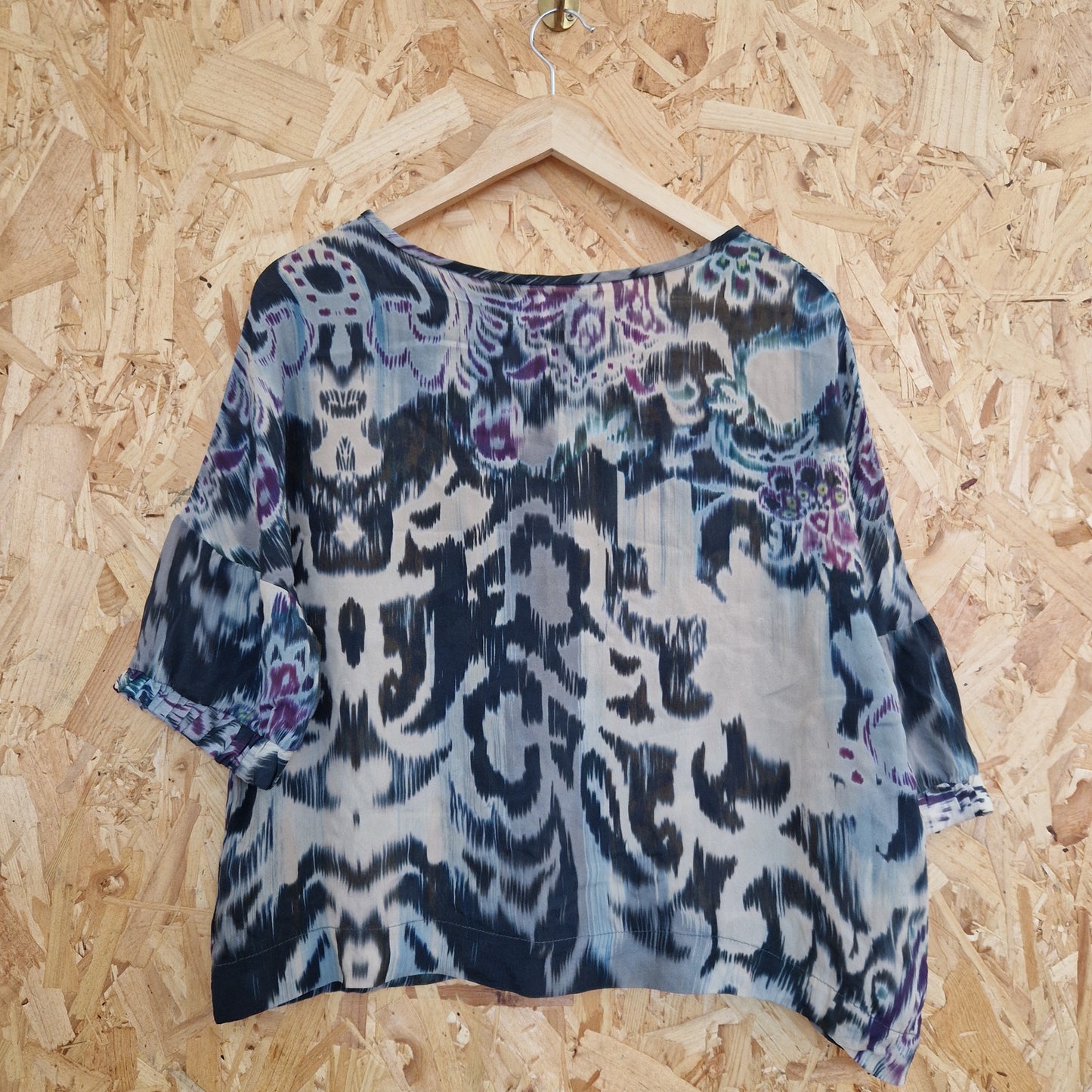 Preloved Otto d'Ame Printed Chiffon Top Size 12