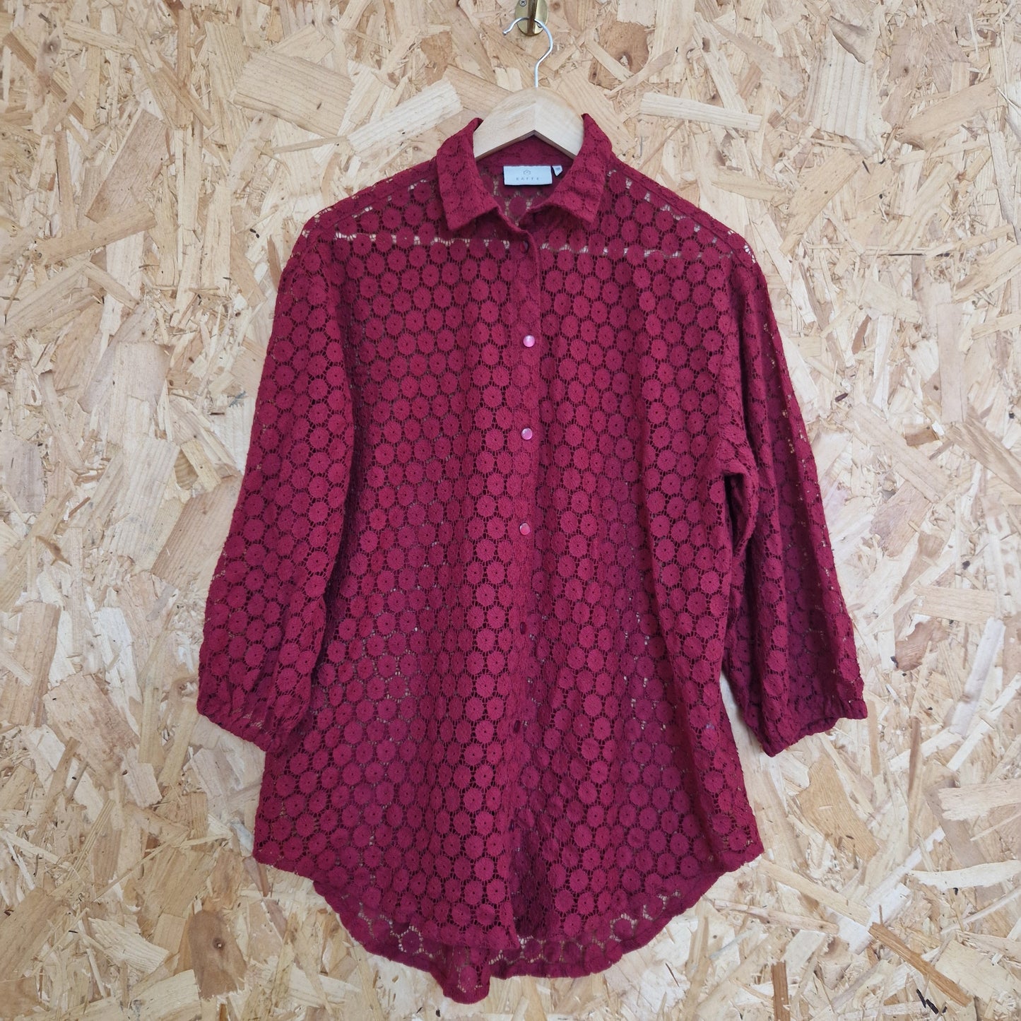 Preloved Kaffe Crochet Lace Blouse Size 38/ 12