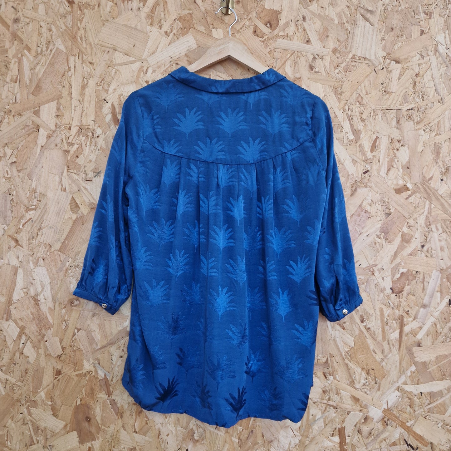 Preloved Fabienne Chapot Jacquard Pattern Blouse Size 36/ 10