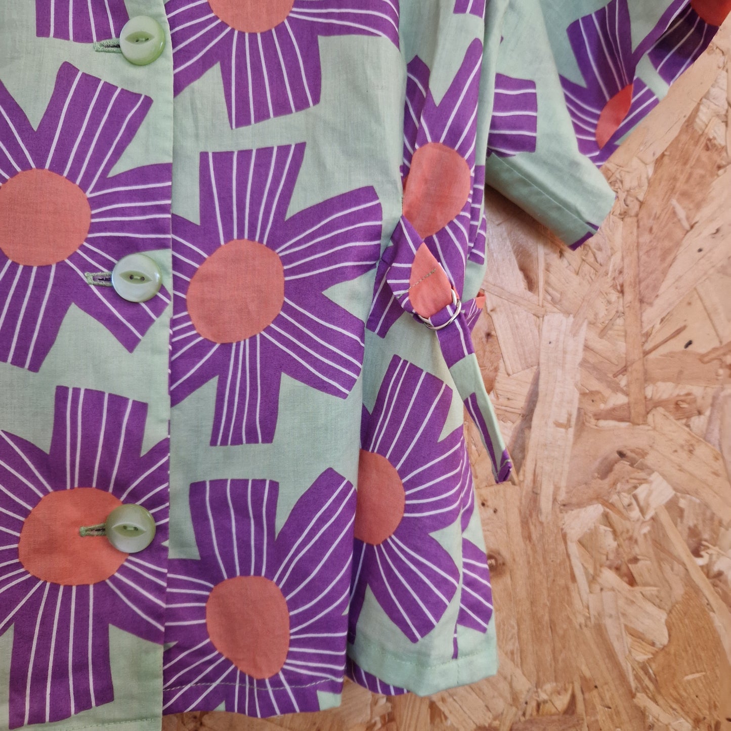 Preloved Bo Carter Patrycja Printed V-Neck Top with Side Adjusters Size XS