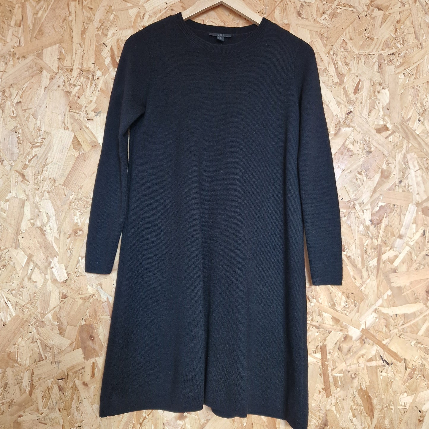 Preloved COS 100% Wool Milano Stitch Dress Size XSmall