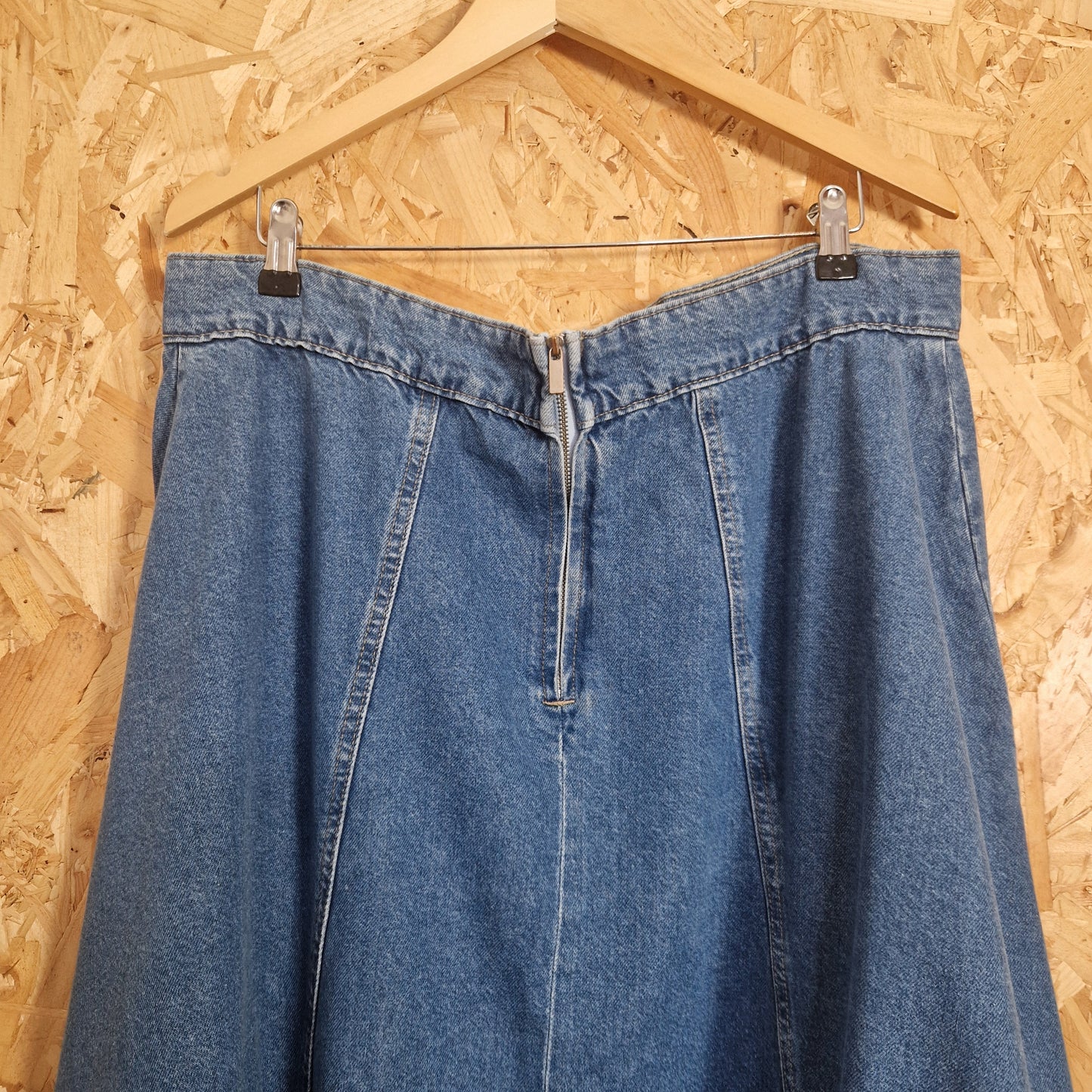 Brand New Topshop Denim Panelled Skirt Size 18