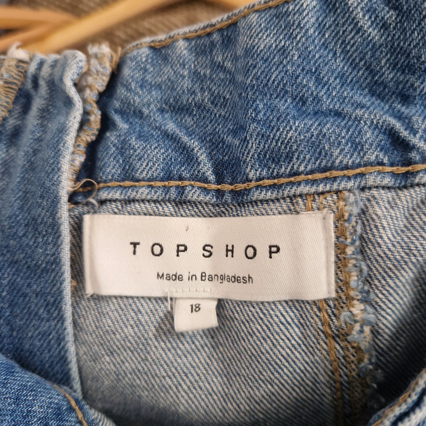 Brand New Topshop Denim Panelled Skirt Size 18