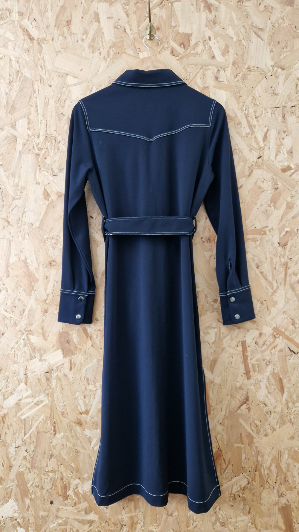 Preloved H&M Contrast Stitch Popper Detail Shirtdress Size Medium